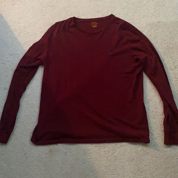 Large Maroon Polo Ralph Lauren Long Sleeve Shirt - Picture 1 of 4